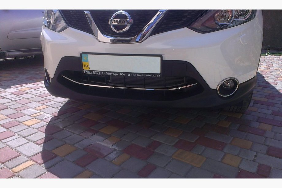 Nissan Qashqai 2014-2021 Edelstahl Abdeckung für vordere Stoßstange (2014-2017) Carmos - Türkischer Edelstahl Foto 2
