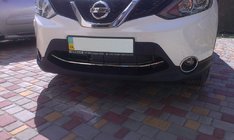 Nissan Qashqai 2014-2021 Edelstahl Abdeckung für vordere Stoßstange (2014-2017) OmsaLine - Italienischer Edelstahl Foto 2