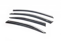 Skoda Octavia III A7 2013-2019 Windabweiser mit Chromleiste LiftBack (4 Stk, Niken) Foto 3