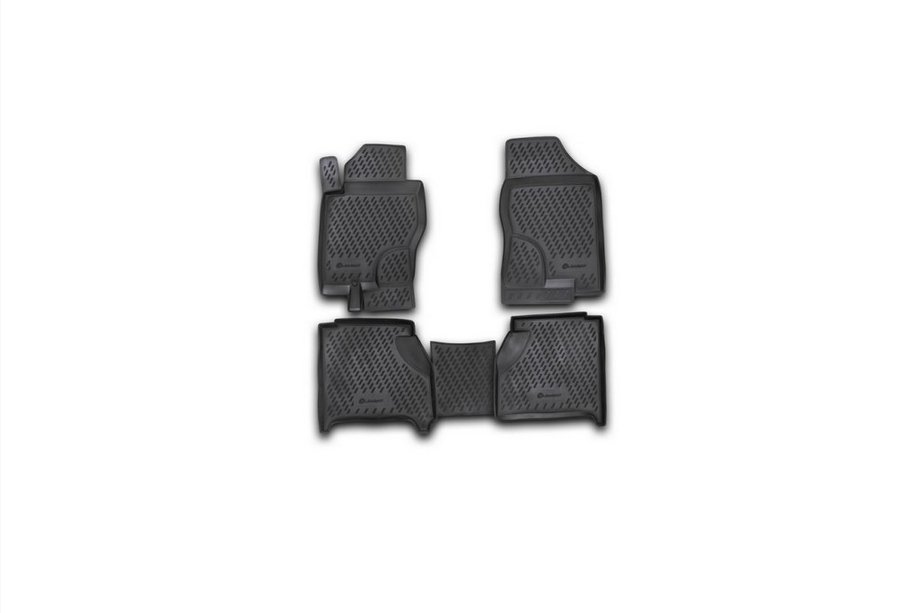 Nissan Navara 2006-2015 (2005↗) Gummifußmatten Innenraum (4 Stk, Novline) Automatikgetriebe Image