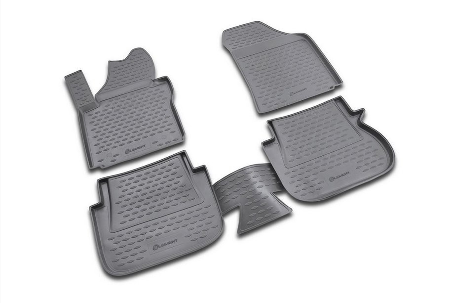Volkswagen Caddy 2010-2015 Gummimatten Innenraum (4 Stk, Novline, 1 verschiebbar) Foto 1