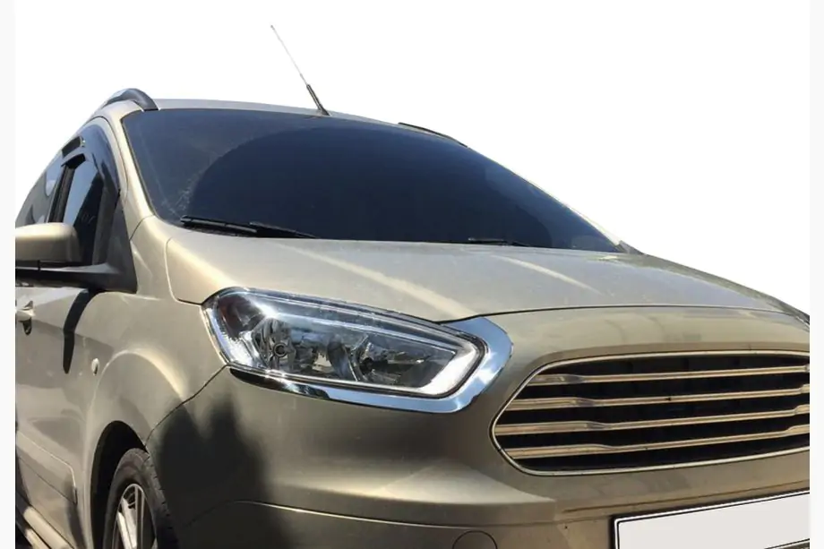 Ford Courier 2014-2023 Scheinwerferblenden (2 Stk., Edelstahl) Image