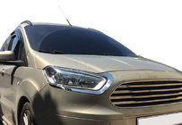 Ford Courier 2014-2023 Scheinwerferblenden (2 Stk., Edelstahl) Carmos - Türkischer Edelstahl Foto 1