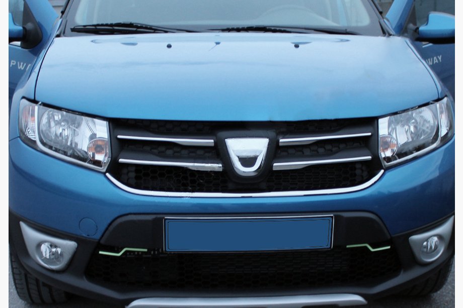 Dacia Logan MCV 2013-2020 Chrom Kühlergrill Abdeckungen (4 Stk., Edelstahl) Image