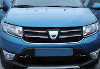 Dacia Logan MCV 2013-2020 Chrom Kühlergrill Abdeckungen (4 Stk., Edelstahl) Foto 1