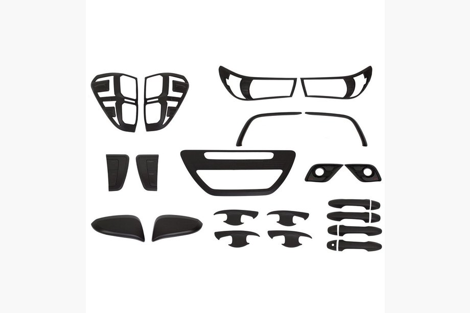 Toyota Hilux 2015- Set Zierleisten (schwarzes ABS) Image