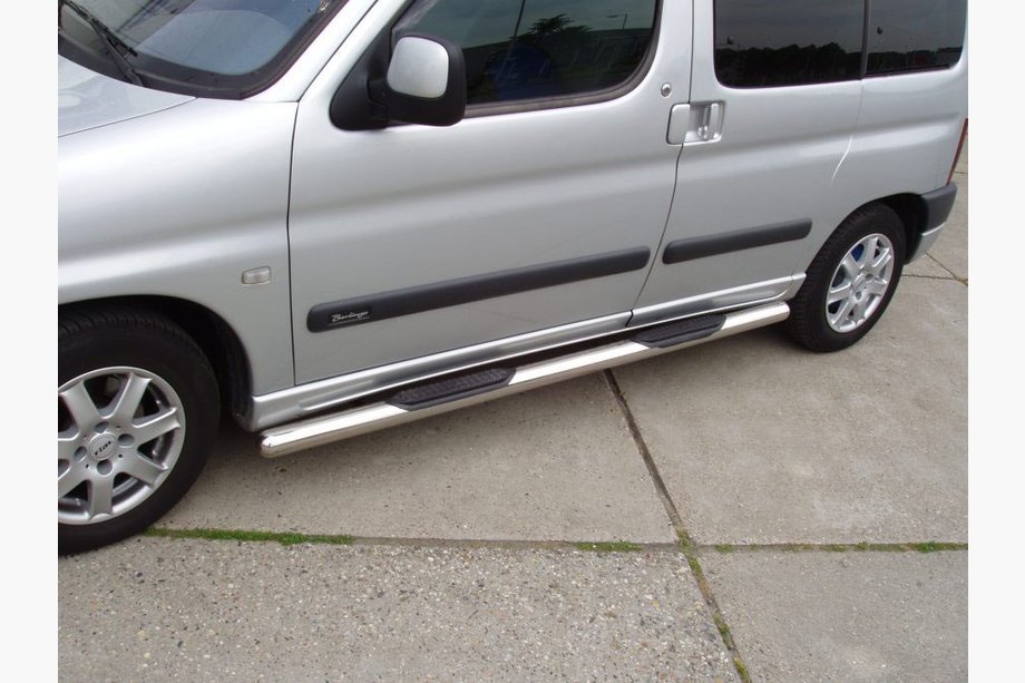 Citroen Berlingo 1996-2008 Seitliche Rohre (2 Stk., Edelstahl) Ø60, ohne Kunststoffabdeckungen Image