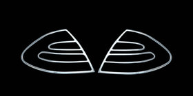 Mercedes E-class W211 2002-2009 Chrom Rückleuchten Abdeckungen (2 Stk, Kunststoff) Foto 1