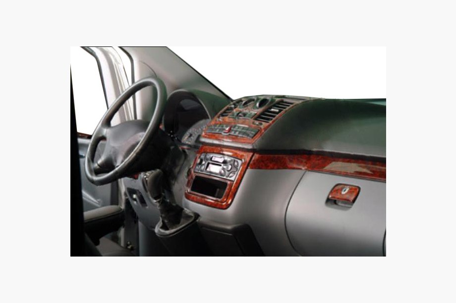 Mercedes Viano 2004-2014 Armaturenbrett Abdeckung Meric (Vorderteil + Einsätze im Innenraum) 2004-2006, Carbon Foto 6