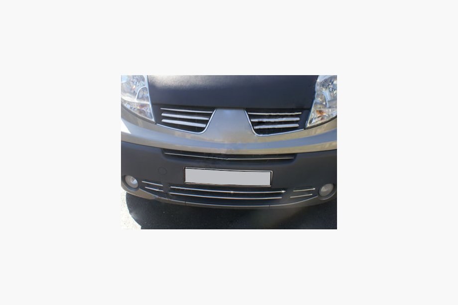 Opel Vivaro 2001–2015 Zierleisten für unteren Kühlergrill 2007-2013 (6 Stk, Edelstahl) Image