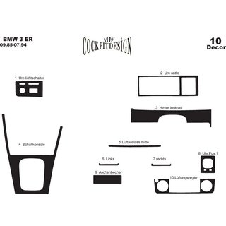 Armaturenbrett Abdeckungen BMW 3er E30 1982–1994 Foto 3