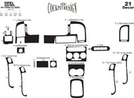 Opel Zafira A 1998-2005 Armaturenbrett Abdeckungen Holz Foto 3