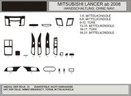 Mitsubishi Lancer X 2008- Armaturenbrett Abdeckungen (Hartman) Blau Foto 1