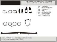 Renault Kangoo 1998-2008 Armaturenbrett Abdeckungen (Hartman) Blau Foto 1