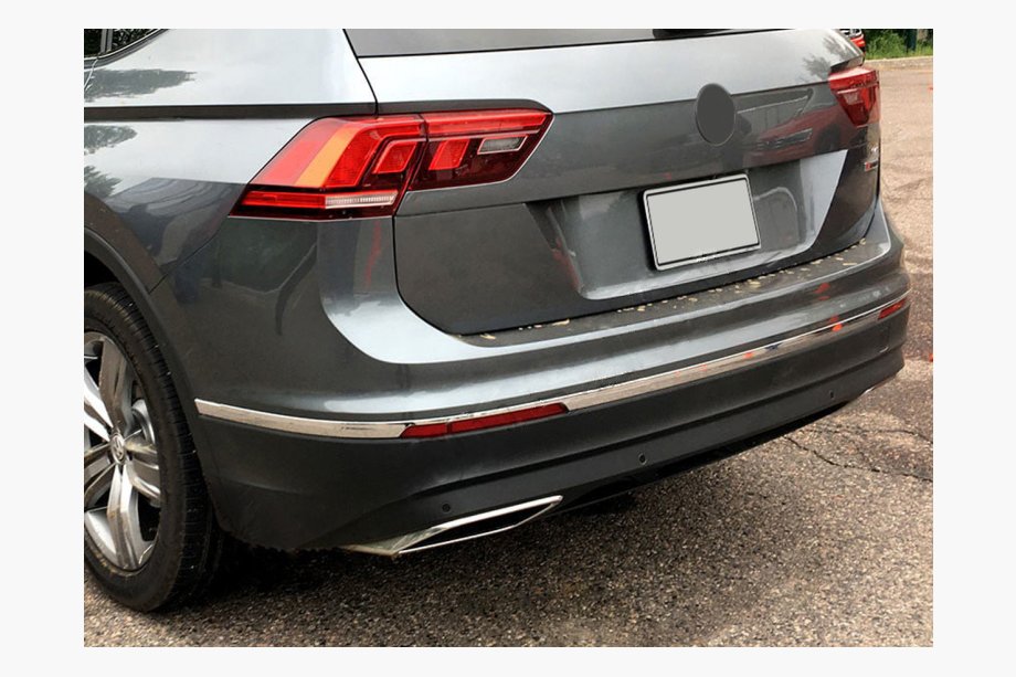 Volkswagen Tiguan 2016-2023 Edelstahl Heckstoßstangen-Endschutz 2016-2020 (3 Stk) Foto 1