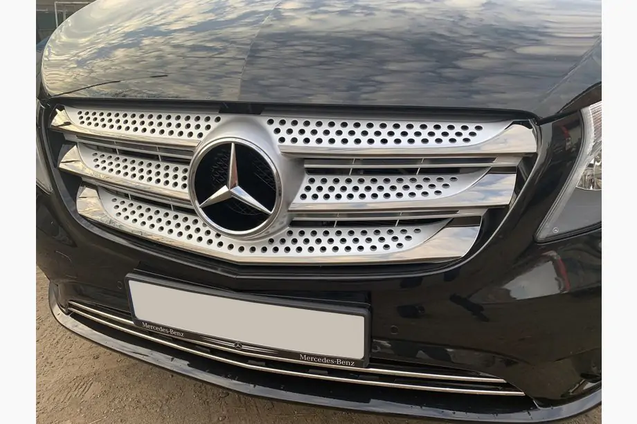 Mercedes Vito/V-class W447 2014- Grill Blenden 2014-2020 (5 Stk, BlackChrome) Foto 1