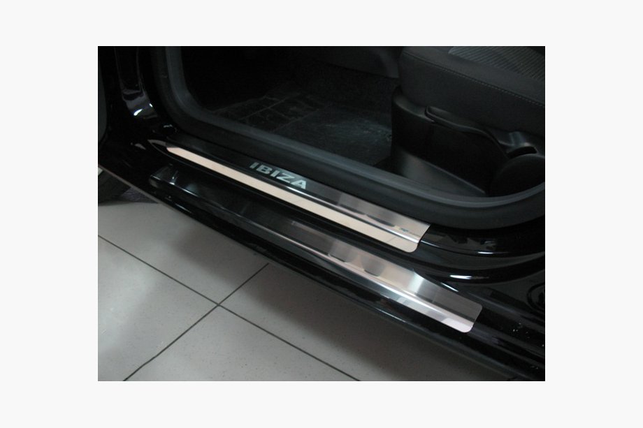 Seat Ibiza 2010-2017 Einstiegsleisten Abdeckungen Nataniko (8 Stk., Edelstahl) Standard - Lohmann Band, 0,5 mm Image