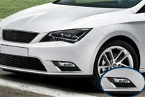 Seat Leon 2013-2020 Abdeckungen für Nebelscheinwerfer (2 Stk., Edelstahl) Foto 1
