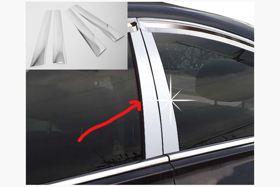 Chevrolet Aveo T200 2002-2008 Chrom Folie für B-Säule Image