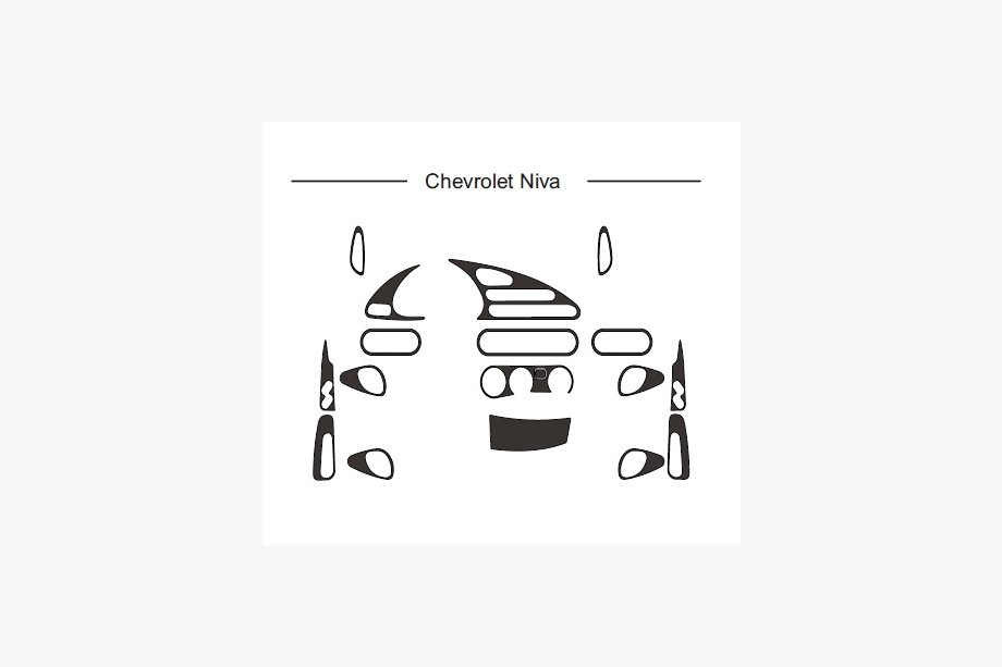 Chevrolet Niva 1998-2020 Armaturenbrett Abdeckungen (Hartman) Aluminium Image