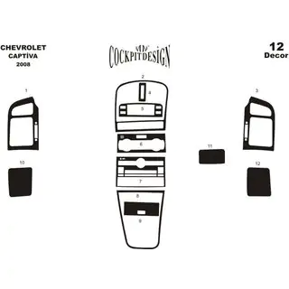 Armaturenbrett Abdeckungen (Meric) Chevrolet Captiva 2006-2019 Foto 3