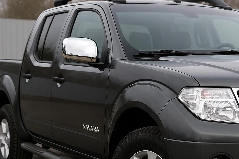 Nissan Navara 2006-2015 Spiegelabdeckungen (2 Stk, Edelstahl) Mit Blinker Image
