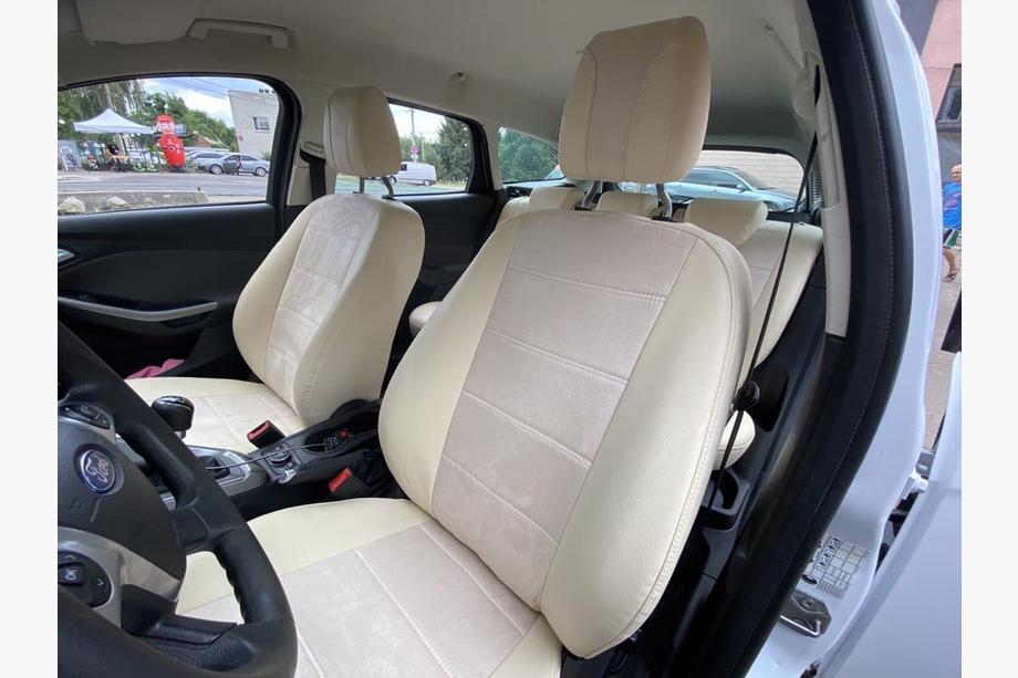 Ford Focus III 2011-2017 Autositzbezüge Kunstleder+Stoff+Alcantara Antara A099 (Komplettset) Foto 4