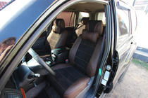 Toyota Land Cruiser Prado 120 2002-2009 Autositzbezüge Kunstleder+Stoff+Alcantara Antara A088 (kompletter Innenraum) Foto 1