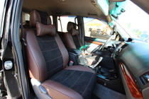 Toyota Land Cruiser Prado 120 2002-2009 Autositzbezüge Kunstleder+Stoff+Alcantara Antara A088 (kompletter Innenraum) Foto 4