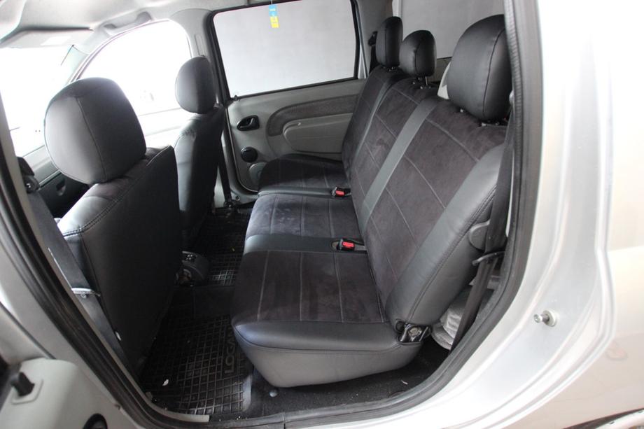 Renault Logan I 2005-2008 Autositzbezüge Kunstleder+Stoff+Alcantara Antara A001 (kompletter Innenraum) Foto 7