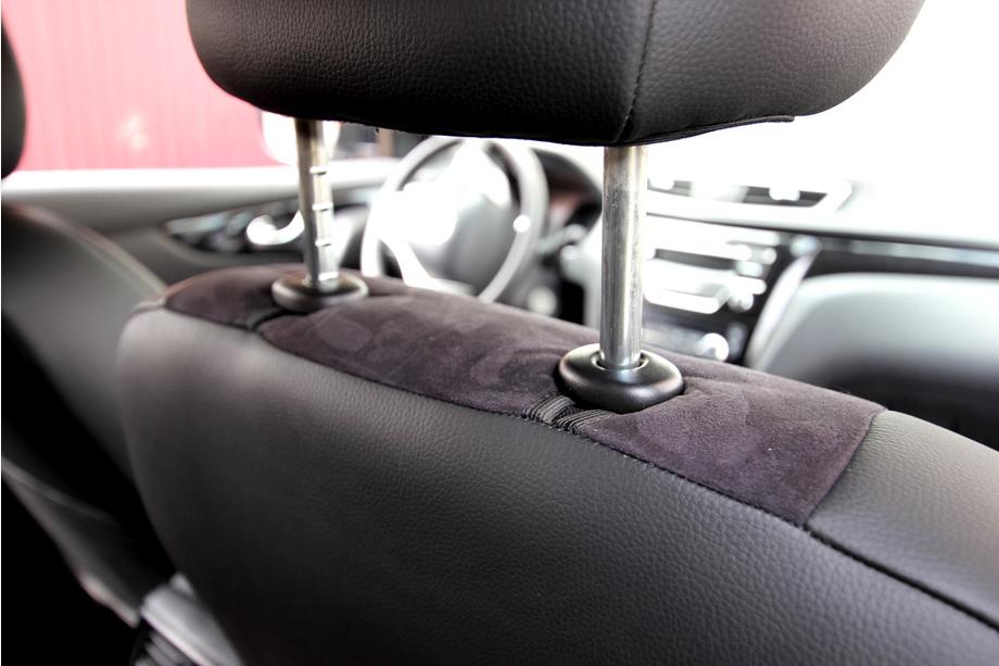 Nissan Qashqai 2014-2021 Autositzbezüge Kunstleder+Stoff+Alcantara Antara A001 (kompletter Innenraum) Foto 15