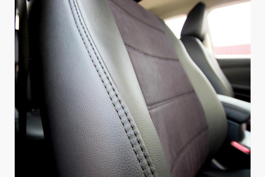 Nissan Qashqai 2014-2021 Autositzbezüge Kunstleder+Stoff+Alcantara Antara A001 (kompletter Innenraum) Foto 20