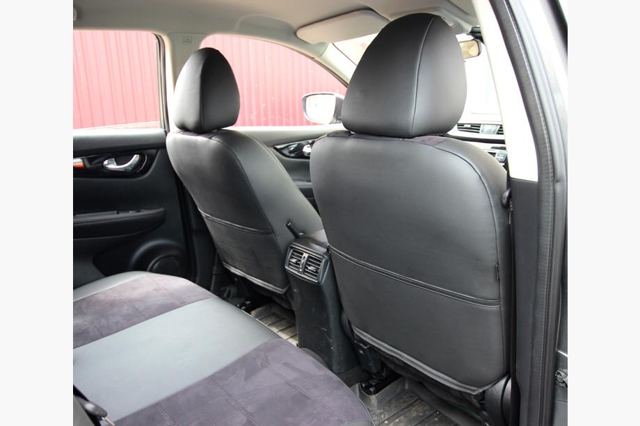 Nissan Qashqai 2014-2021 Autositzbezüge Kunstleder+Stoff+Alcantara Antara A001 (kompletter Innenraum) Foto 8