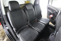 Volkswagen Touran 2003-2010 Autositzbezüge Kunstleder+Stoff+Alcantara Antara A001 (kompletter Innenraum) Foto 3