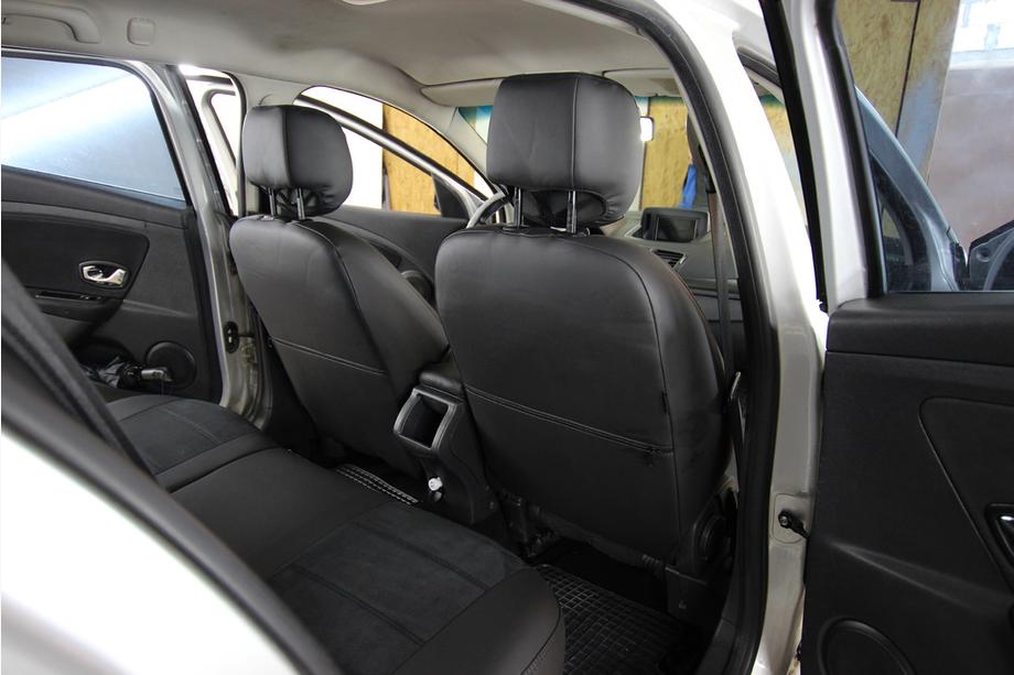 Renault Megane III 2009-2016 Autositzbezüge Kunstleder+Stoff+Alcantara Antara A001 (kompletter Innenraum) Foto 9