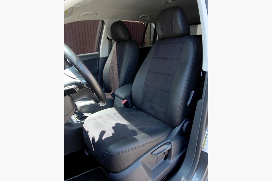 Volkswagen Tiguan 2016-2023 Autositzbezüge Kunstleder+Stoff+Alcantara Antara A001 (kompletter Innenraum) Image
