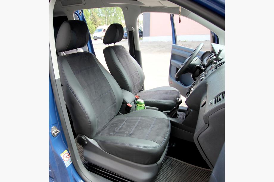 Volkswagen Caddy 2010-2015 Autositzbezüge Kunstleder+Stoff+Alcantara Antara A001b (Komplettset) Foto 1