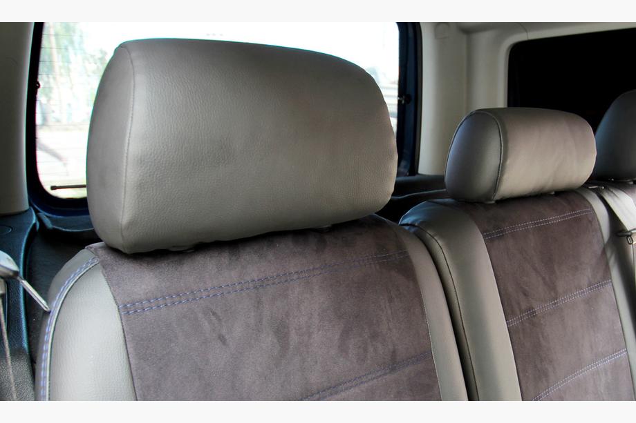 Volkswagen Caddy 2010-2015 Autositzbezüge Kunstleder+Stoff+Alcantara Antara A001b (Komplettset) Foto 14