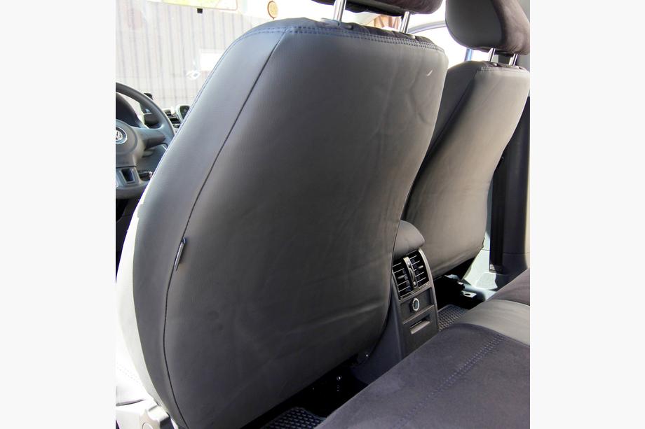 Volkswagen Caddy 2010-2015 Autositzbezüge Kunstleder+Stoff+Alcantara Antara A001b (Komplettset) Foto 4