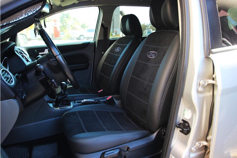 Ford Focus III 2011-2017 Autositzbezüge Kunstleder+Stoff+Alcantara Antara A001g (kompletter Innenraum) Foto 13