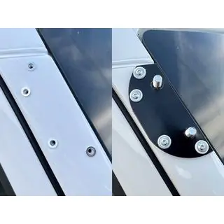 Frontscheibenblende am Rahmen V2 (schwarz glanz, 5mm) Foto 4