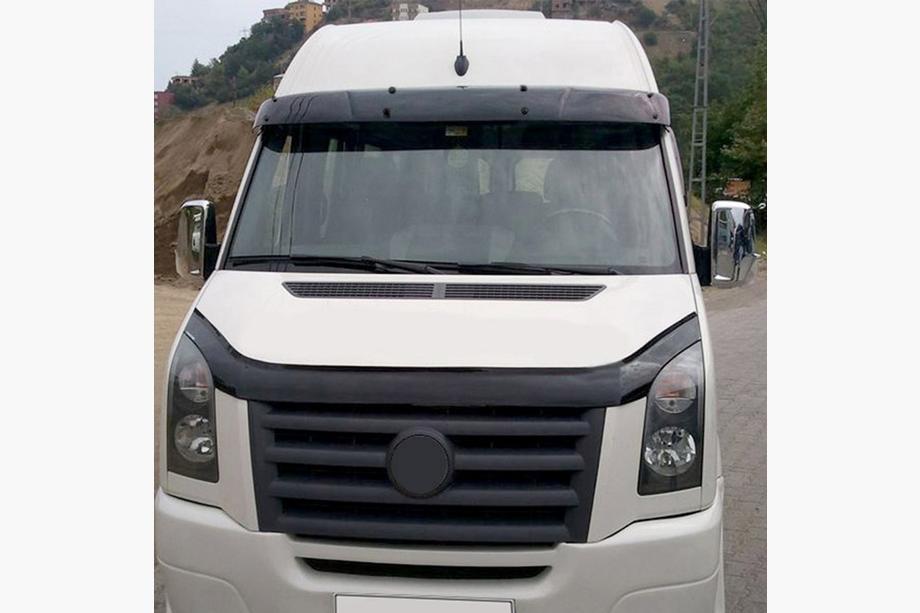 Volkswagen Crafter 2006-2016 Frontscheibenblende am Rahmen V2 (schwarz glanz, 5mm) Foto 6