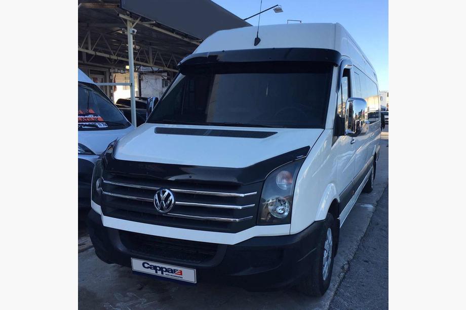 Volkswagen Crafter 2006-2016 Frontscheibenblende am Rahmen V2 (schwarz glanz, 5mm) Foto 11