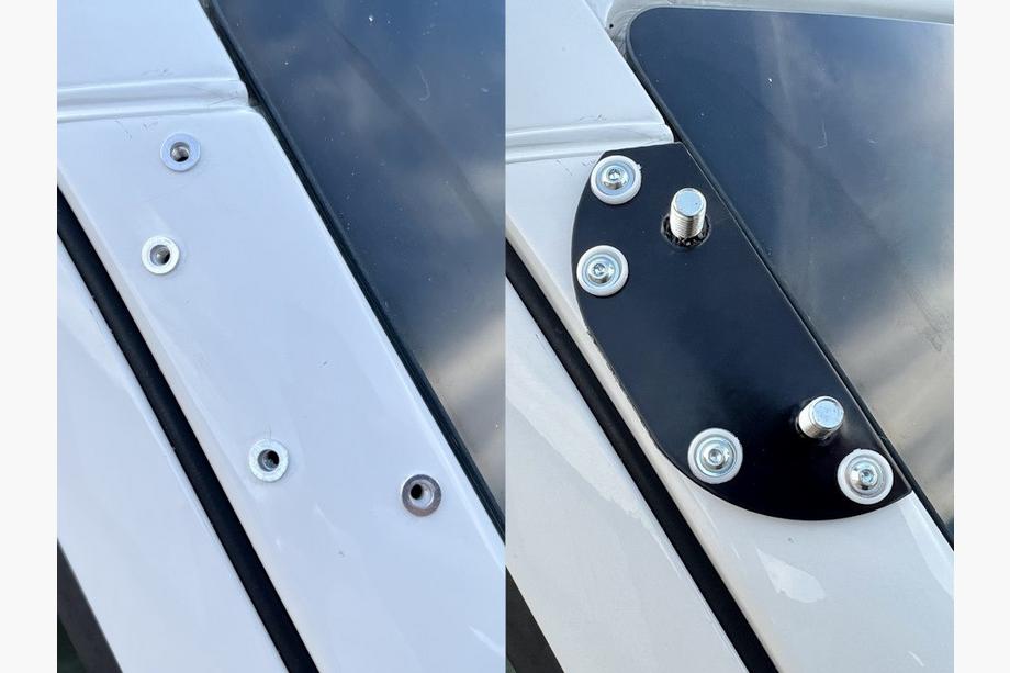 Volkswagen Crafter 2006-2016 Frontscheibenblende am Rahmen V2 (schwarz glanz, 5mm) Foto 4