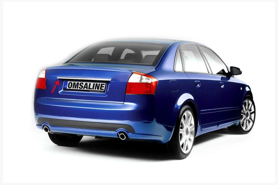 Audi A4 B6 2000-2004 Kofferraumleisten über dem Kennzeichen OmsaLine Edelstahl Image