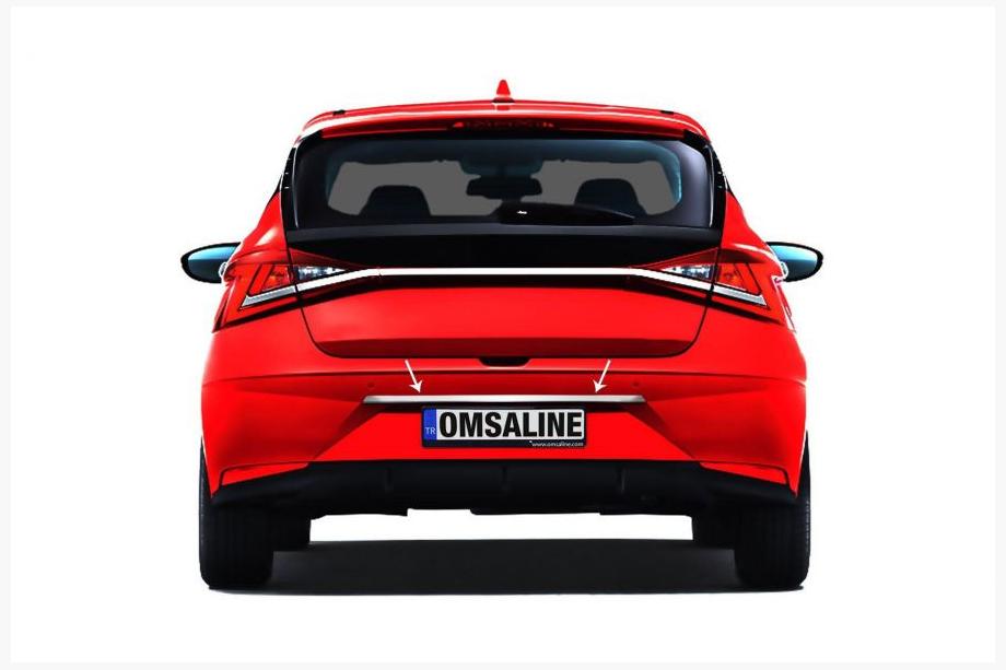 Hyundai I-20 2020- Chromleiste über dem Kennzeichen OmsaLine (Edelstahl) Image