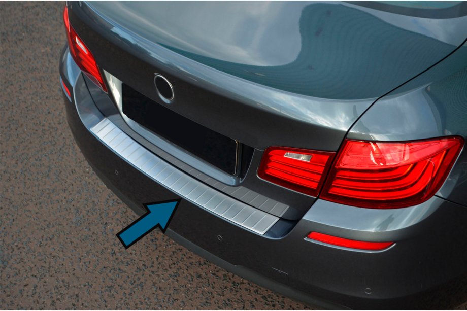 BMW 5 Series F10/F11 2010–2016 Heckstoßstangenabdeckung OmsaLine (SD, Edelstahl) Image