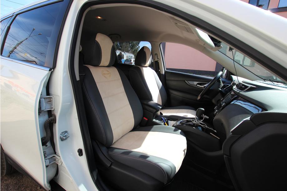 Nissan X-trail T32/Rogue 2014-2021 Autositzbezüge Kunstleder+Stoff+Alcantara Antara A0013 (Komplettset) Foto 1