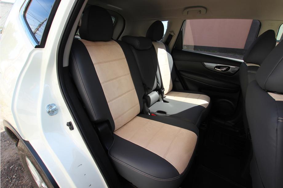 Nissan X-trail T32/Rogue 2014-2021 Autositzbezüge Kunstleder+Stoff+Alcantara Antara A0013 (Komplettset) Foto 4
