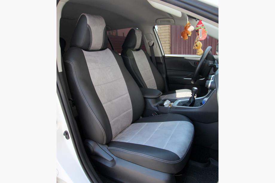 Toyota Rav 4 2019–2025 Autositzbezüge Kunstleder+Stoff+Alcantara Antara A0010 (Komplettset) Foto 1